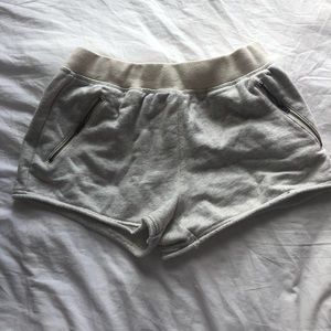 FOREVER 21 - adorable light grey shorts w/ zipper.